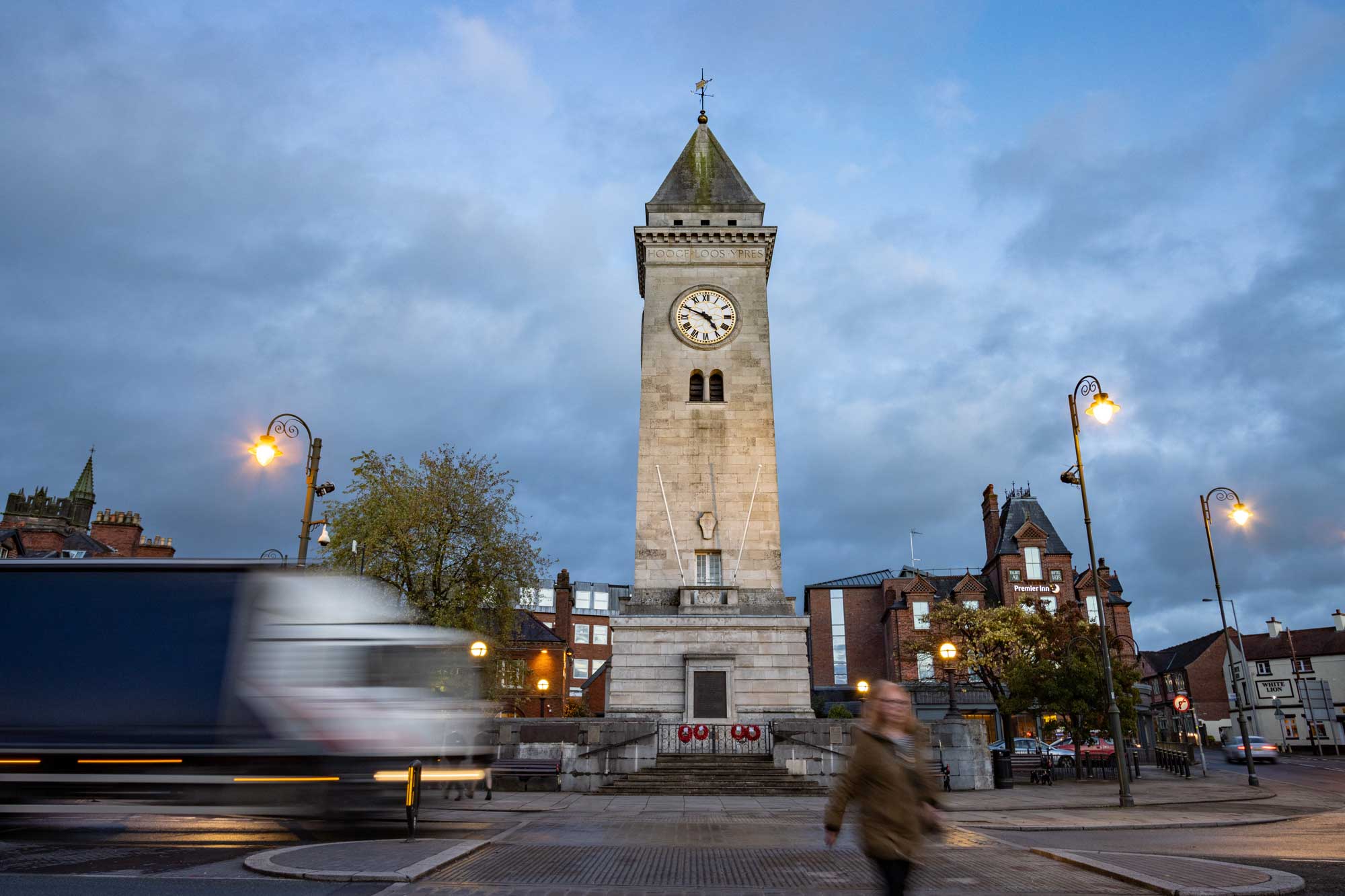 Leek war memorial clock tower